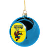 Blue Christmas tree ball ornament 8cm