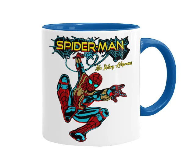 Spiderman no way home — Mug colored blue, ceramic, 330ml