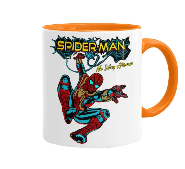 Spiderman no way home — Mug colored orange, ceramic, 330ml