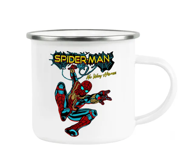 Spiderman no way home — Metallic enamel cup white 360ml