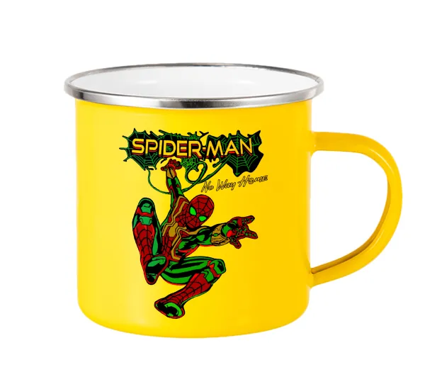 Spiderman no way home — Yellow Enamel Metallic Cup 360ml