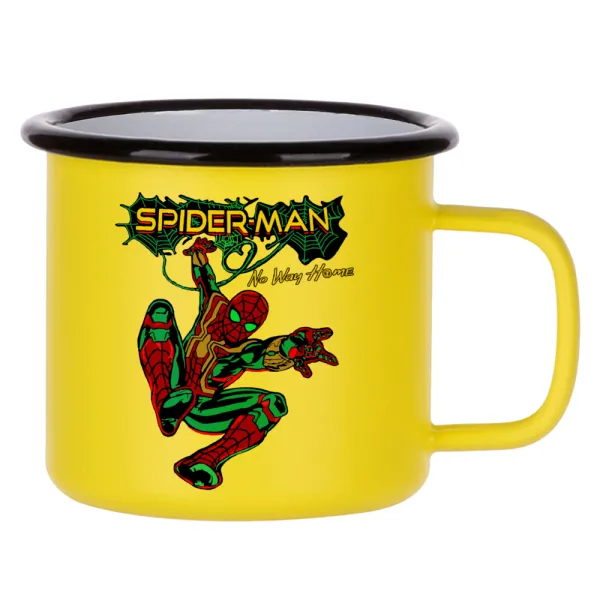 Spiderman no way home — Κούπα Μεταλλική εμαγιέ ΜΑΤ Κίτρινη 360ml
