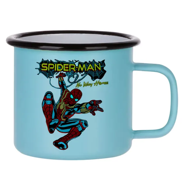 Spiderman no way home — Κούπα Μεταλλική εμαγιέ ΜΑΤ σιέλ 360ml