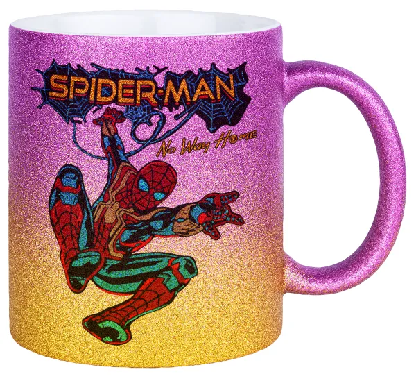 Spiderman no way home — Κούπα Χρυσή/Ροζ Glitter, κεραμική, 330ml