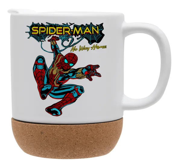 Spiderman no way home — Κούπα, κεραμική με βάση φελού και καπάκι (ΜΑΤ), 330ml