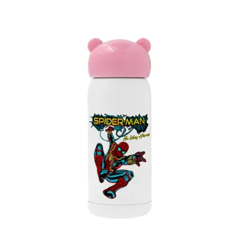 Spiderman no way home, Pink stainless steel thermal flask, 320ml