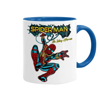 Spiderman no way home, Mug colored blue, ceramic, 330ml