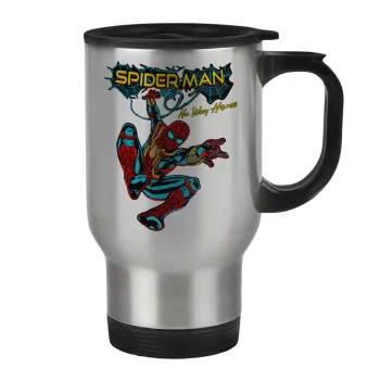 Spiderman no way home, Κούπα ταξιδιού ανοξείδωτη με καπάκι, διπλού τοιχώματος (θερμό) 450ml