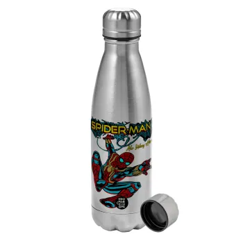 Spiderman no way home, Metallic water bottle, stainless steel, 750ml