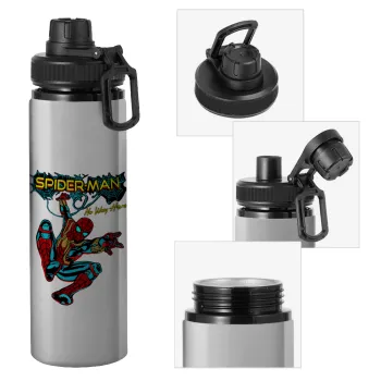Spiderman no way home, Metallic water bottle with safety cap, 850ml aluminum