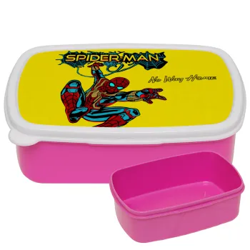 Spiderman no way home, ΡΟΖ παιδικό δοχείο φαγητού (lunchbox) πλαστικό (BPA-FREE) Lunch Βox M18 x Π13 x Υ6cm