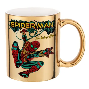 Spiderman no way home, Mug ceramic, gold mirror, 330ml