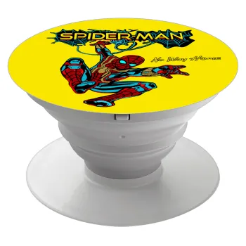 Spiderman no way home, Phone Holders Stand  White Hand-held Mobile Phone Holder