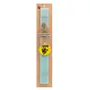 Easter Set, wooden keychain & aromatic flat Easter candle (30cm) (TURQUOISE)