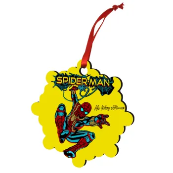 Spiderman no way home, Στολίδι Χριστουγεννιάτικο στολίδι snowflake ξύλινο 7.5cm