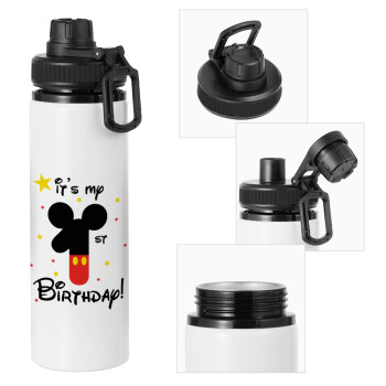 Disney look (Number) Birthday, Metal water bottle with safety cap, aluminum 850ml