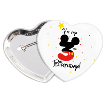Disney look (Number) Birthday, Κονκάρδα παραμάνα καρδιά (57x52mm)