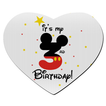 Disney look (Number) Birthday, Mousepad heart 23x20cm