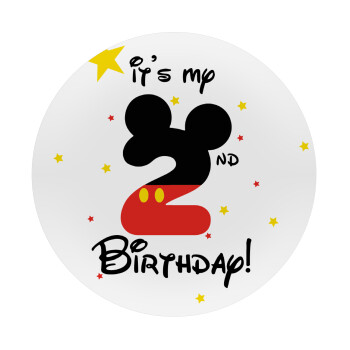 Disney look (Number) Birthday, Mousepad Στρογγυλό 20cm
