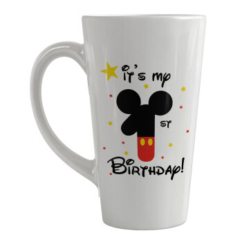Disney look (Number) Birthday, Κούπα κωνική Latte Μεγάλη, κεραμική, 450ml