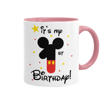 Disney look (Number) Birthday, Mug colored pink, ceramic, 330ml