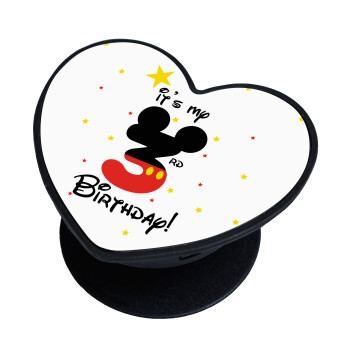Disney look (Number) Birthday, Phone Holders Stand  καρδιά Μαύρο Βάση Στήριξης Κινητού στο Χέρι