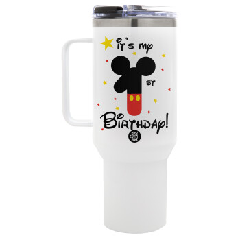 Disney look (Number) Birthday, Mega Stainless steel Tumbler with lid, double wall 1,2L