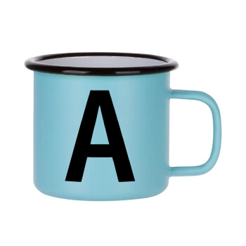 Μονόγραμμα , Κούπα Μεταλλική εμαγιέ ΜΑΤ σιέλ 360ml