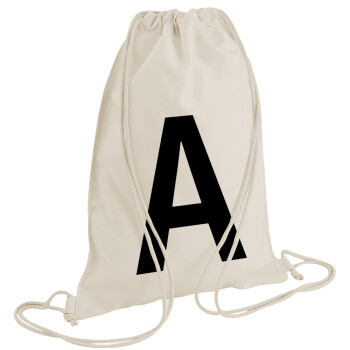Μονόγραμμα , Backpack bag GYMBAG natural (28x40cm)