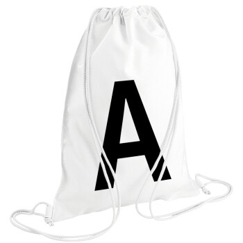 Μονόγραμμα , Backpack pouch GYMBAG white (28x40cm)