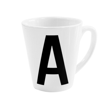 Μονόγραμμα , Κούπα κωνική Latte Λευκή, κεραμική, 300ml