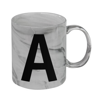 Μονόγραμμα , Mug ceramic marble style, 330ml