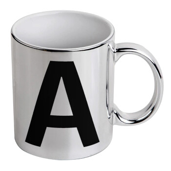 Μονόγραμμα , Mug ceramic, silver mirror, 330ml