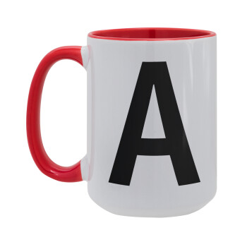 Μονόγραμμα , Κούπα Mega 15oz, κεραμική Κόκκινη, 450ml