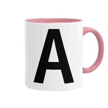 Μονόγραμμα , Mug colored pink, ceramic, 330ml