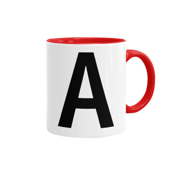 Μονόγραμμα , Mug colored red, ceramic, 330ml
