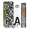 Easter candle, metallic white thermos bottle (500ml) & aromatic flat candle (30cm) (GRAY)