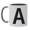 Mug colored grey, ceramic, 330ml
