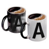 Color changing magic Mug, ceramic, 330ml when adding hot liquid inside, the black colour desappears (1 pcs)