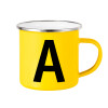 Yellow Enamel Metallic Cup 360ml