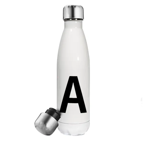 Μονόγραμμα — Metal mug thermos White (Stainless steel), double wall, 500ml