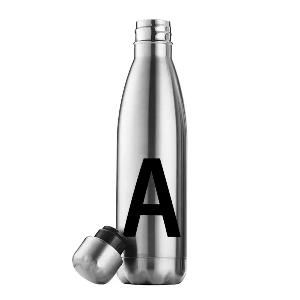 Μονόγραμμα — Inox (Stainless steel) double-walled metal mug, 500ml