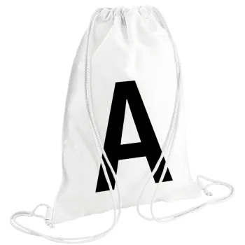 Μονόγραμμα , Backpack pouch GYMBAG white (28x40cm)