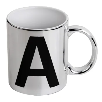 Μονόγραμμα , Mug ceramic, silver mirror, 330ml
