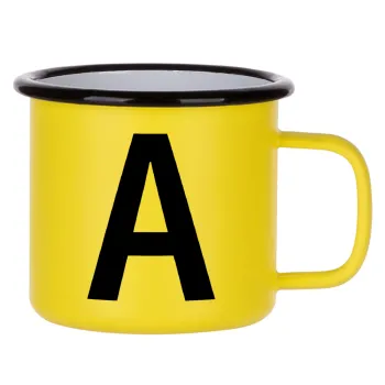 Μονόγραμμα , Metallic enamel MATT Yellow cup 360ml