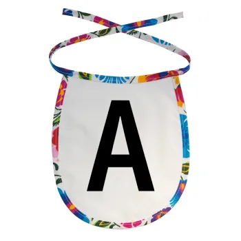 Μονόγραμμα , Σαλιάρα μωρού αλέκιαστη με κορδόνι Χρωματιστή