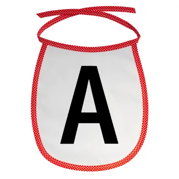 Μονόγραμμα , Σαλιάρα μωρού αλέκιαστη με κορδόνι Κόκκινη