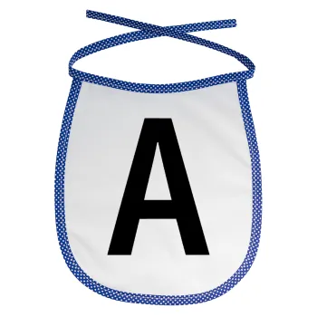 Μονόγραμμα , Σαλιάρα μωρού αλέκιαστη με κορδόνι Μπλε