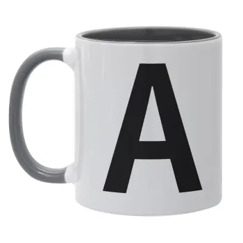 Μονόγραμμα , Mug colored grey, ceramic, 330ml