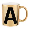 Mug ceramic, gold mirror, 330ml